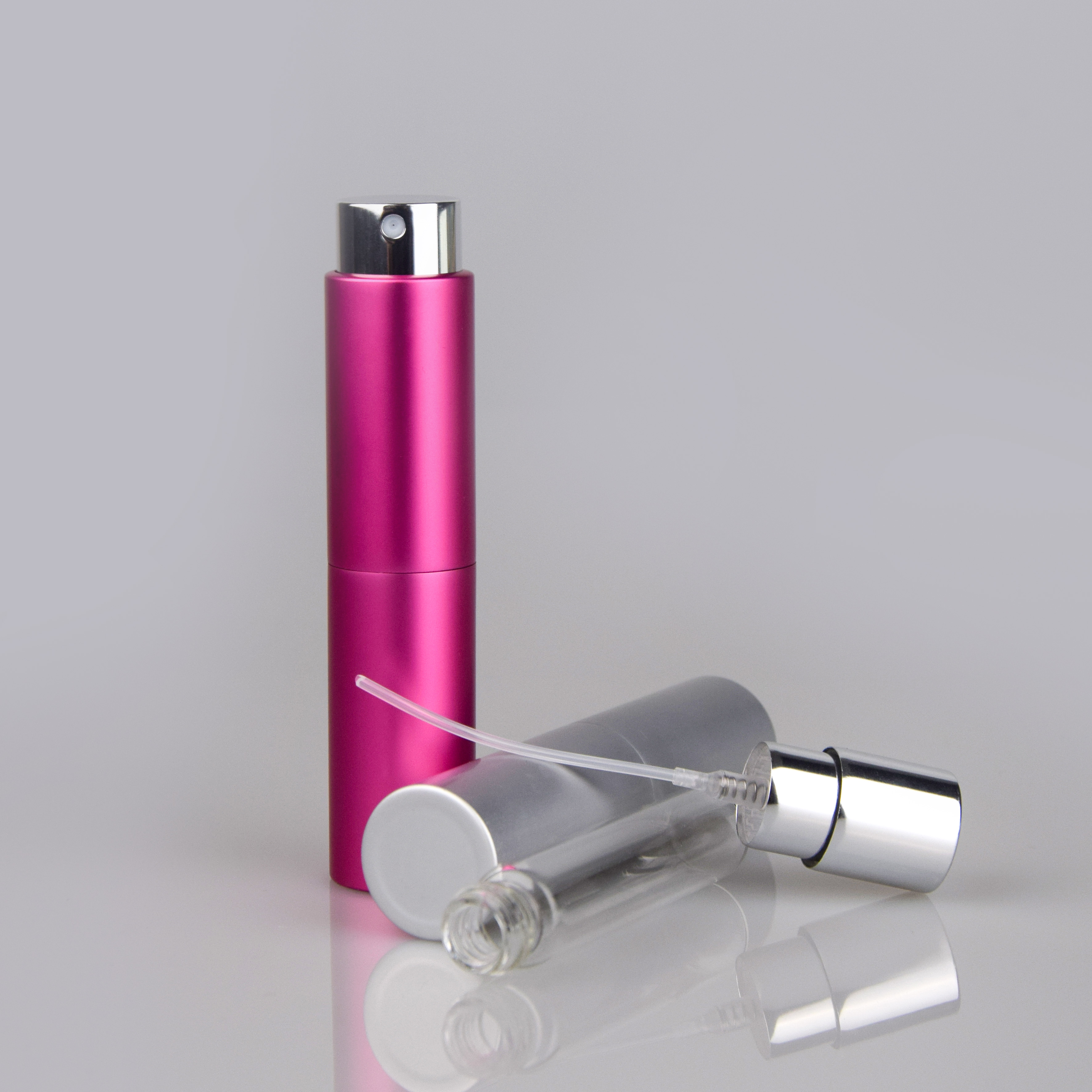 In Stock 5Ml 8Ml 10Ml 15Ml 20Ml Refillable Spray Aluminum Twist Up Atomizer Perfume Bottles
