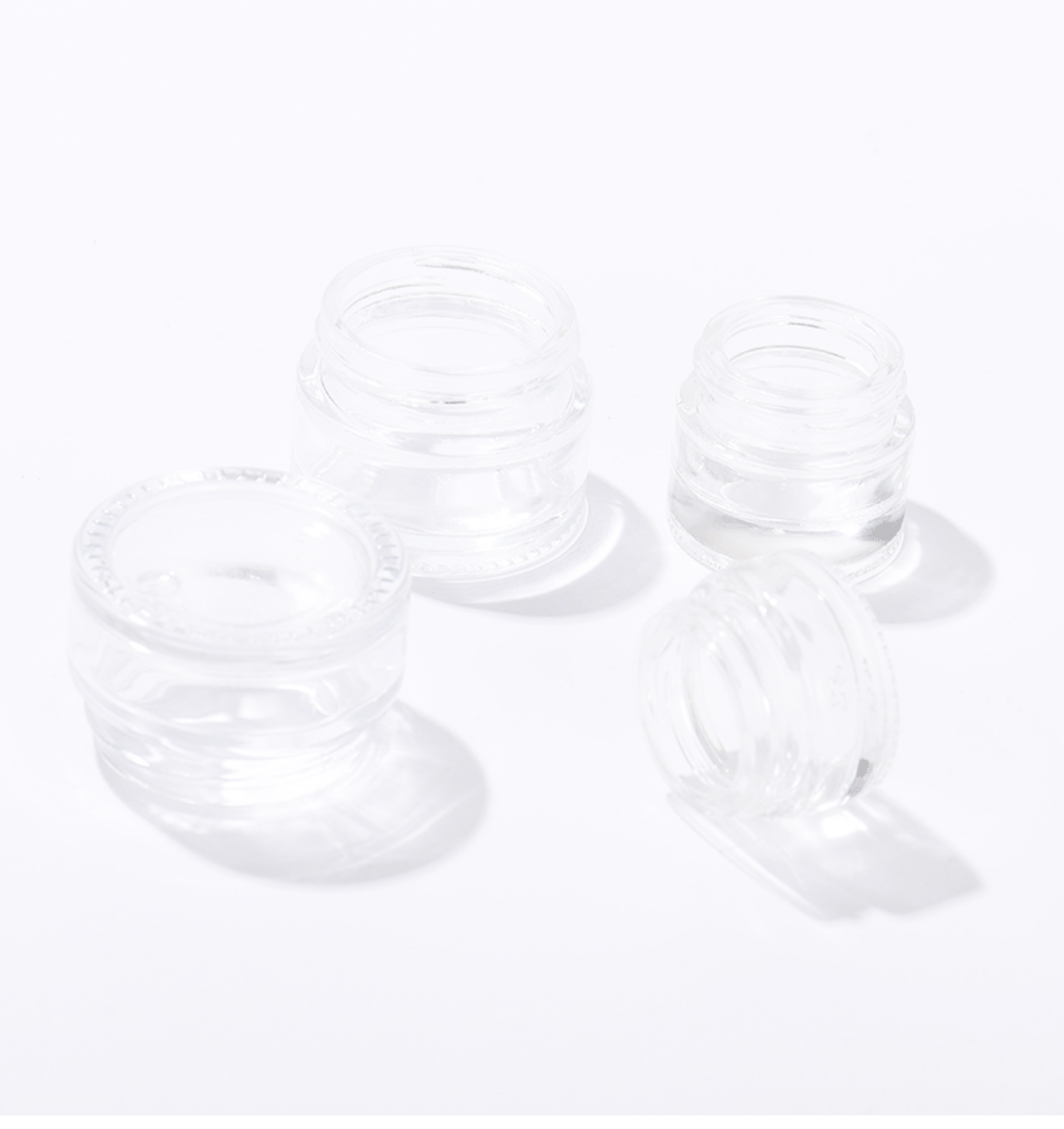 In Stock 5g 10g 15g 20g 25g 30g 50g 60g 100g face cream bottle frosted glass cosmetic jar with bamboo cap