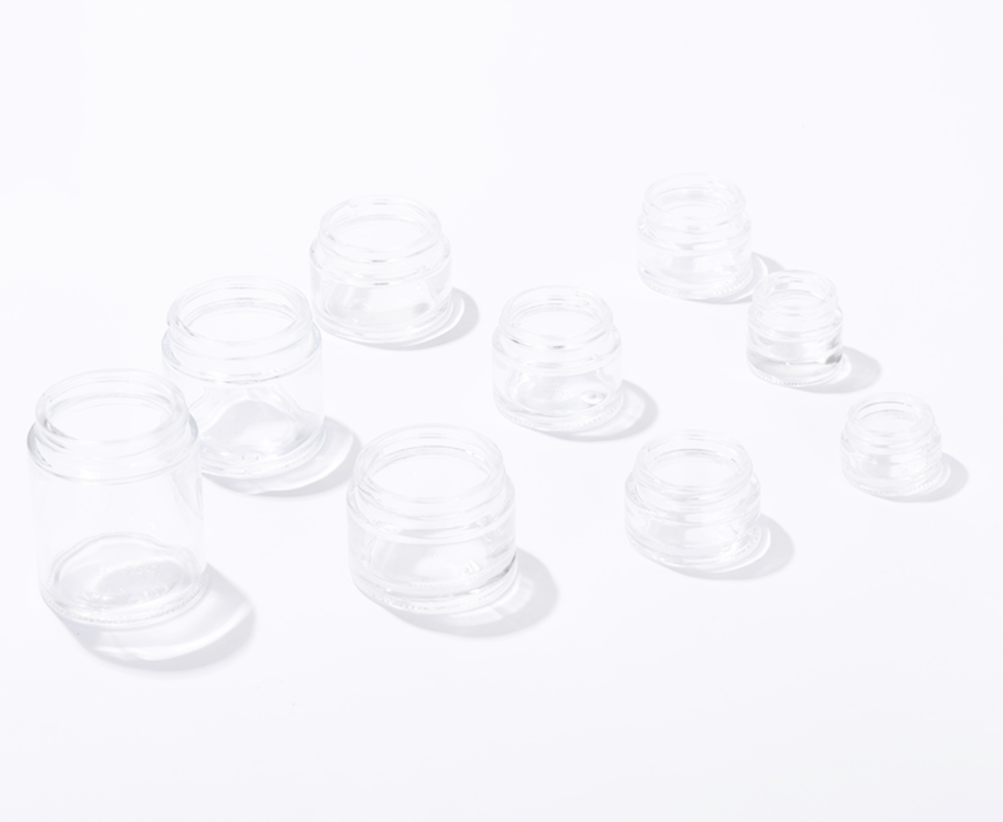 In Stock 5g 10g 15g 20g 25g 30g 50g 60g 100g face cream bottle frosted glass cosmetic jar with bamboo cap