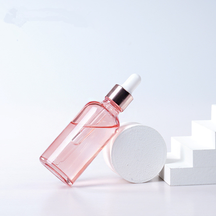 In Stock 5ml 10ml 15ml 20ml 30ml 50ml 100ml Rose Gold Glass Dropper Bottles Rose Golden lids