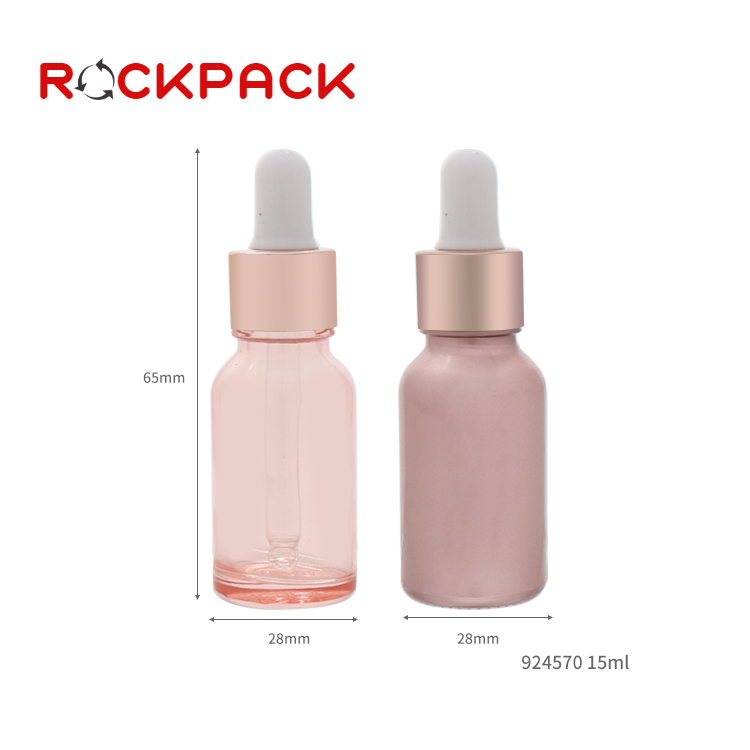 In Stock! 5ml 10ml 15ml 20ml 30ml 50ml 100ml glass rose gold dropper bottle for essential oil cosmetics