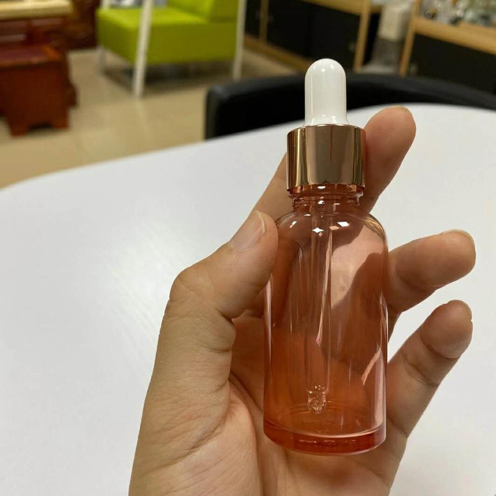 In Stock! 5ml 10ml 15ml 20ml 30ml 50ml 100ml glass rose gold dropper bottle for essential oil/cosmetics