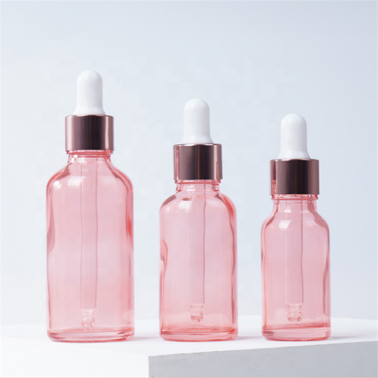 In Stock! 5ml 10ml 15ml 20ml 30ml 50ml 100ml glass rose gold dropper bottle for essential oil/cosmetics