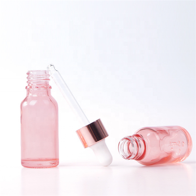 In Stock! 5ml 10ml 15ml 20ml 30ml 50ml 100ml glass rose gold dropper bottle for essential oil/cosmetics