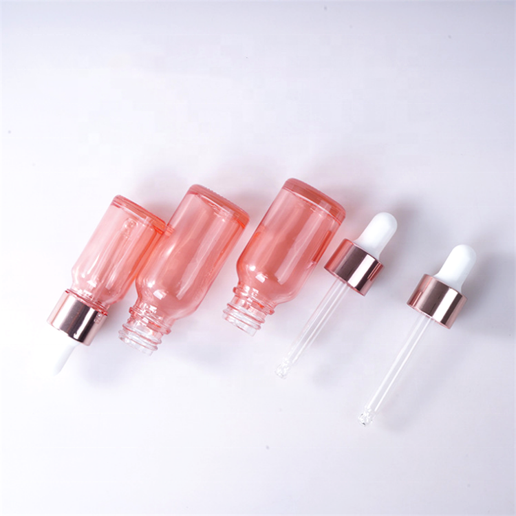 In Stock! 5ml 10ml 15ml 20ml 30ml 50ml 100ml glass rose gold dropper bottle for essential oil/cosmetics