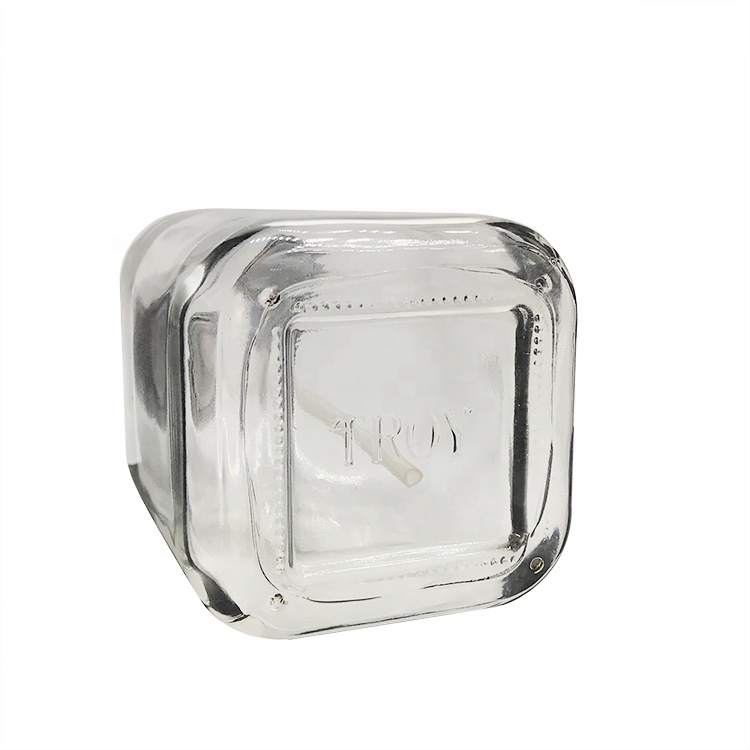 In Stock Bathroom use 500ml Square Glass Hand Sanitizer Bottle with Foaming Pump Lid