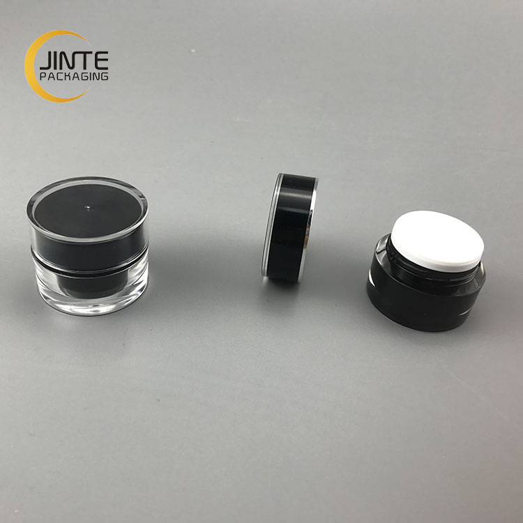 In Stock China Suppliers Cosmetic Packaging 5g Black UV Nail Gel Acrylic Jar