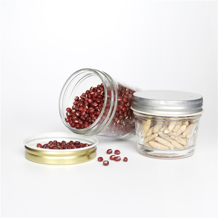 In Stock Clear Glass Jar With Screw Lid Canning Food