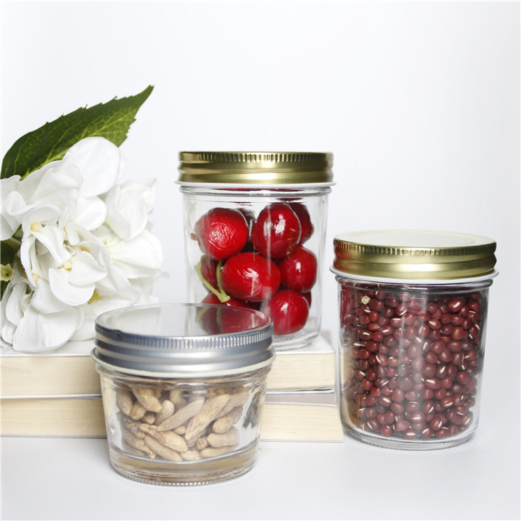 In Stock Clear Glass Jar With Screw Lid Canning Food