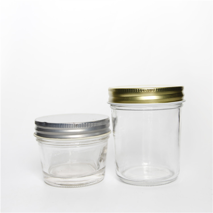In Stock Clear Glass Jar With Screw Lid Canning Food