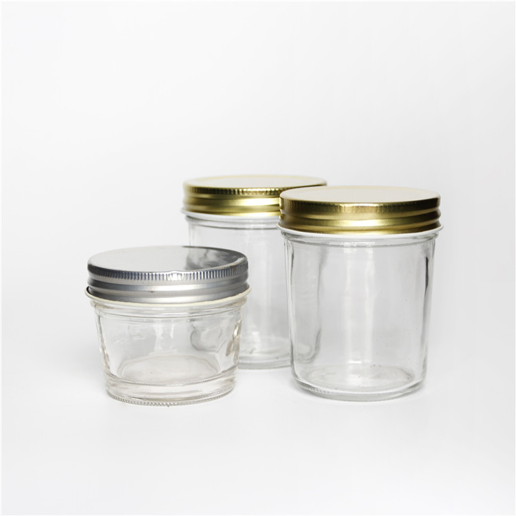 In Stock Clear Glass Jar With Screw Lid Canning Food