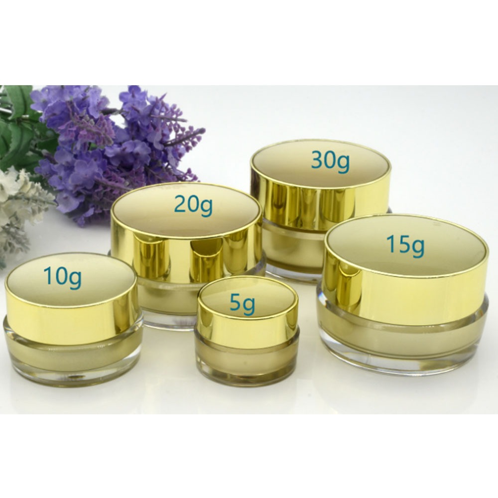 In Stock Cream Jar Manufacturer 15g Pink luxury custom skincare packaging Plastic Jars