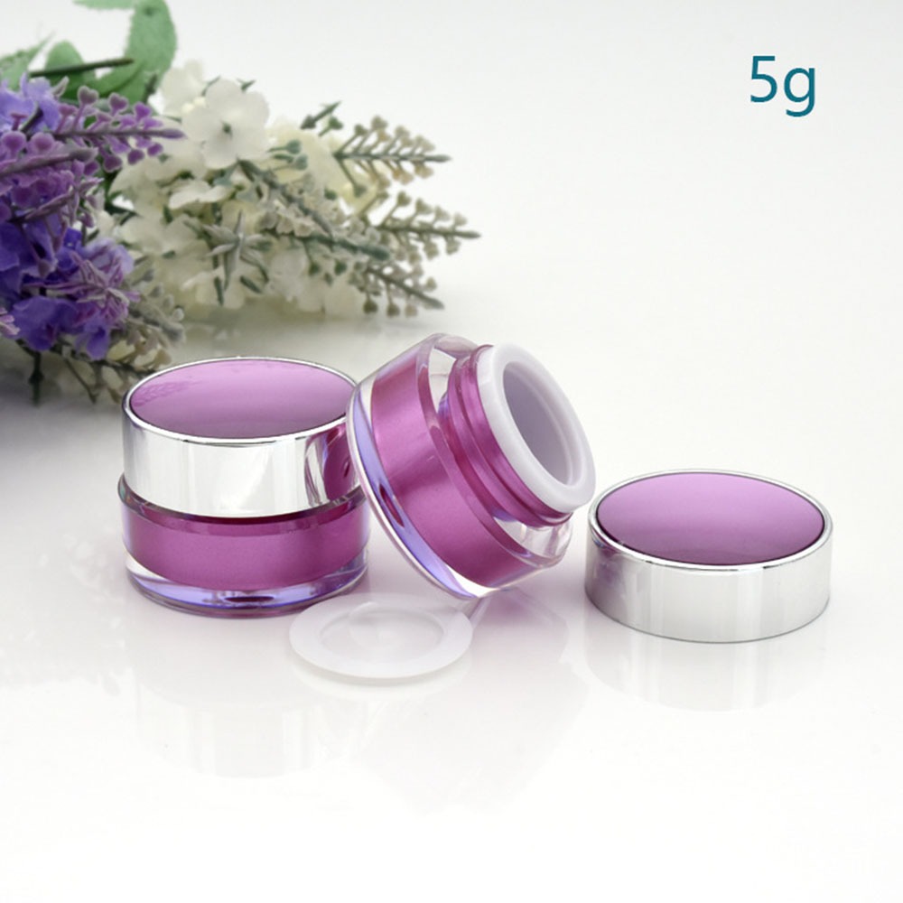 In Stock Cream Jar Manufacturer 15g Pink luxury custom skincare packaging Plastic Jars