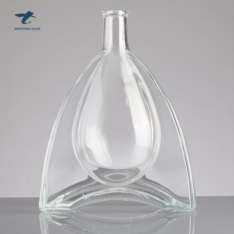 In Stock Decoration 1000Ml Brandy Glass Bottle With Custom Label