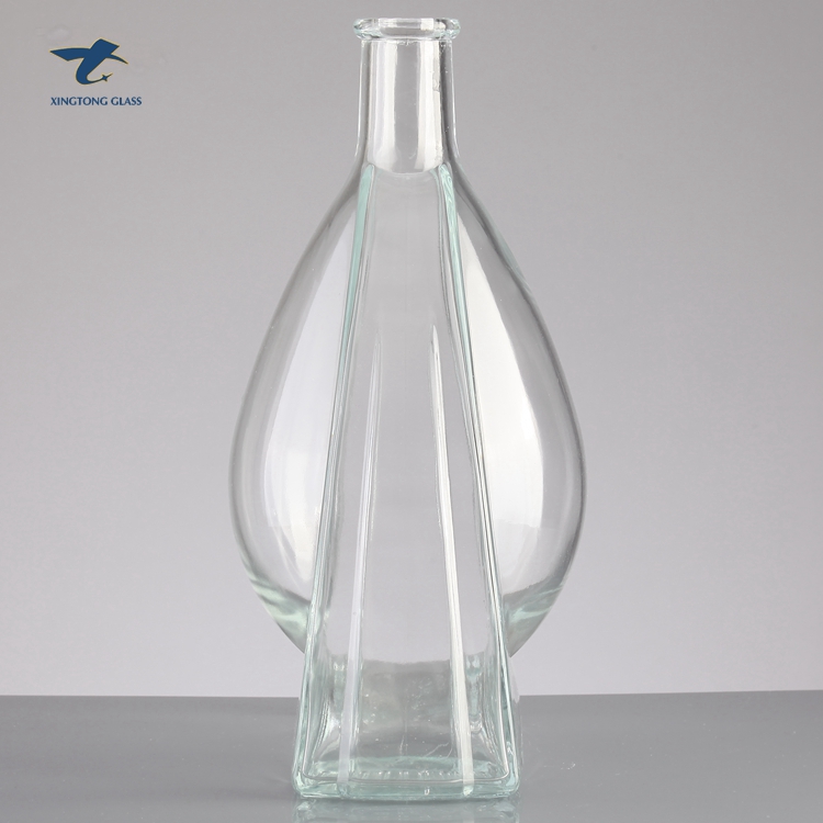 In Stock Decoration 1000Ml Brandy Glass Bottle With Custom Label