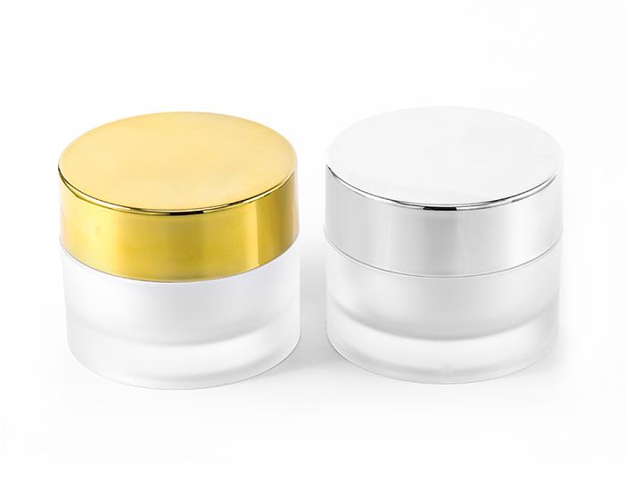 In Stock Factory Clear Empty Skincare Packaging Wholesale 50g Transparent Acrylic Cream Jar with Metalized Cap