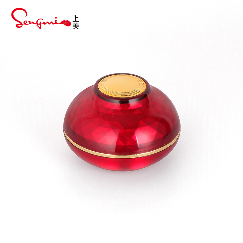 In Stock Factory Price Skincare Packaging Fashion 30g White Red Empty Cream Container Acrylic Cream Jar