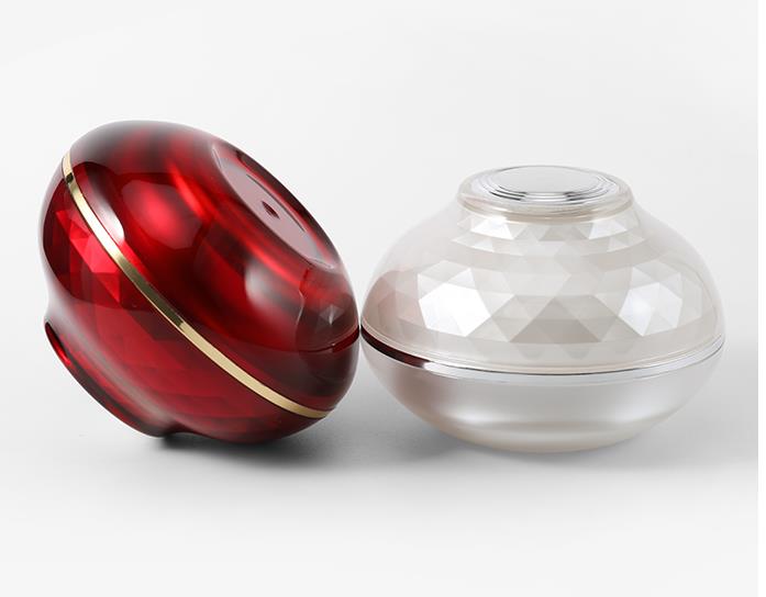 In Stock Factory Price Skincare Packaging Fashion 30g White Red Empty Cream Container Acrylic Cream Jar