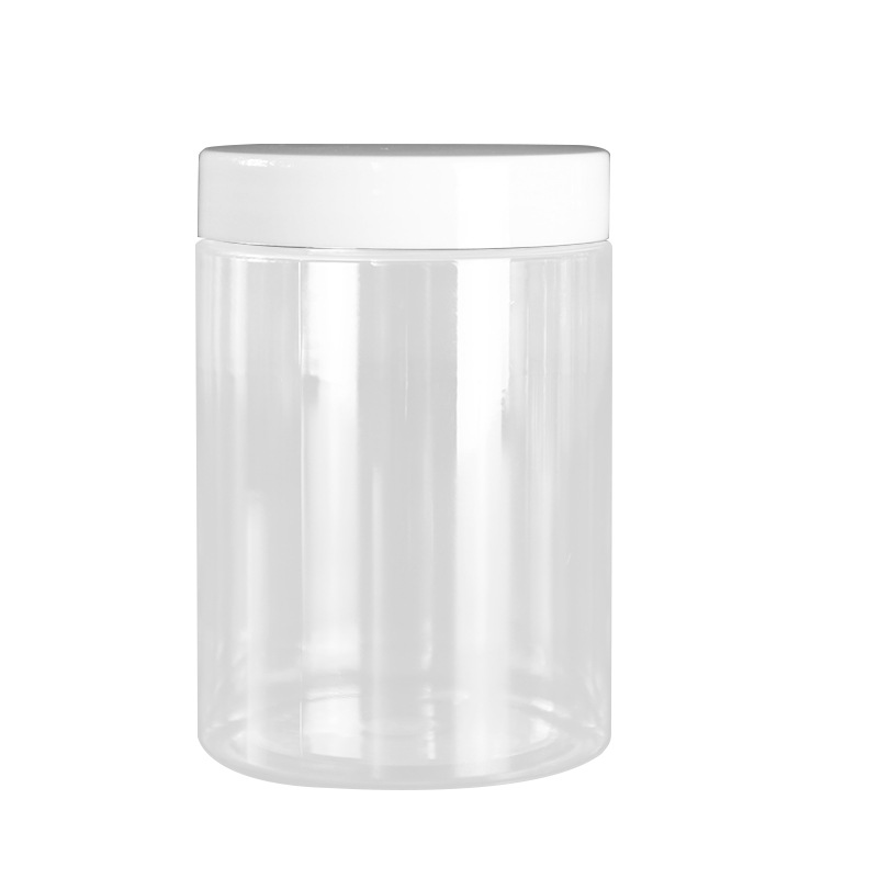In Stock Fast Delivery 300g Empty Container Clear PET Plastic Jar with Lid