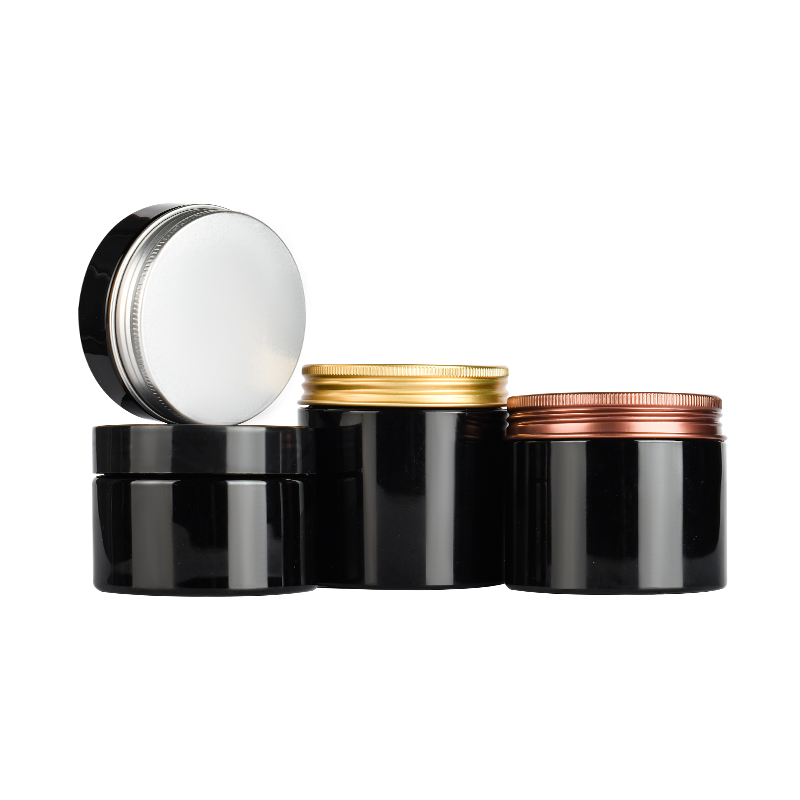 In Stock Fast Delivery Empty Container 50ml 60ml 100ml 120ml 150ml 200ml 250ml 300ml 500ml Black PET Plastic Jar