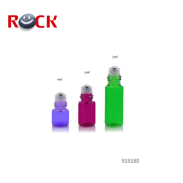 In Stock Glass Amber Mini 1ml 2ml Essential Oil Bottles 1ml roll on bottle