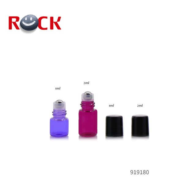 In Stock Glass Amber Mini 1ml 2ml Essential Oil Bottles 1ml roll on bottle