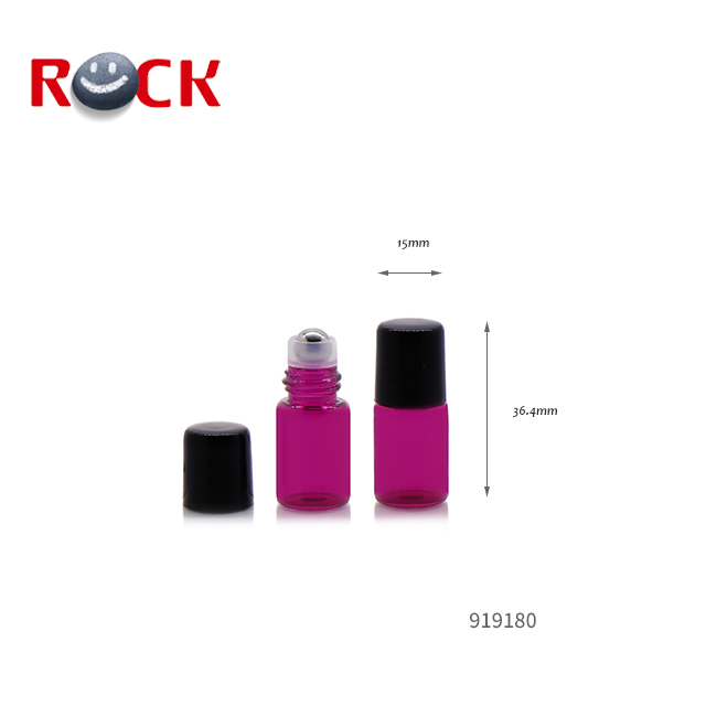 In Stock Glass Amber Mini 1ml 2ml Essential Oil Bottles 1ml roll on bottle