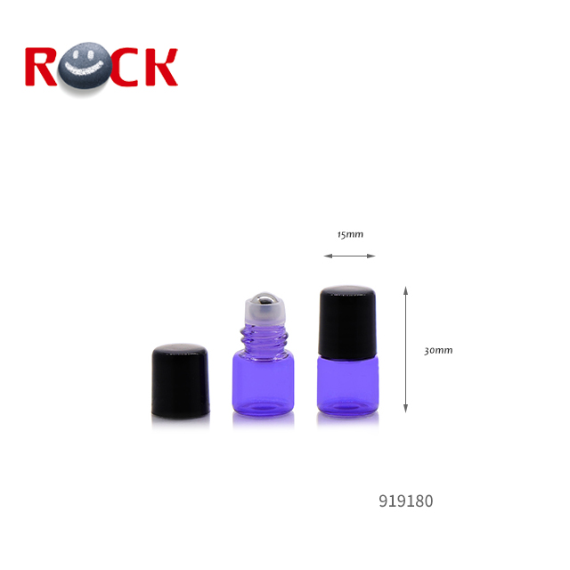 In Stock Glass Amber Mini 1ml 2ml Essential Oil Bottles 1ml roll on bottle