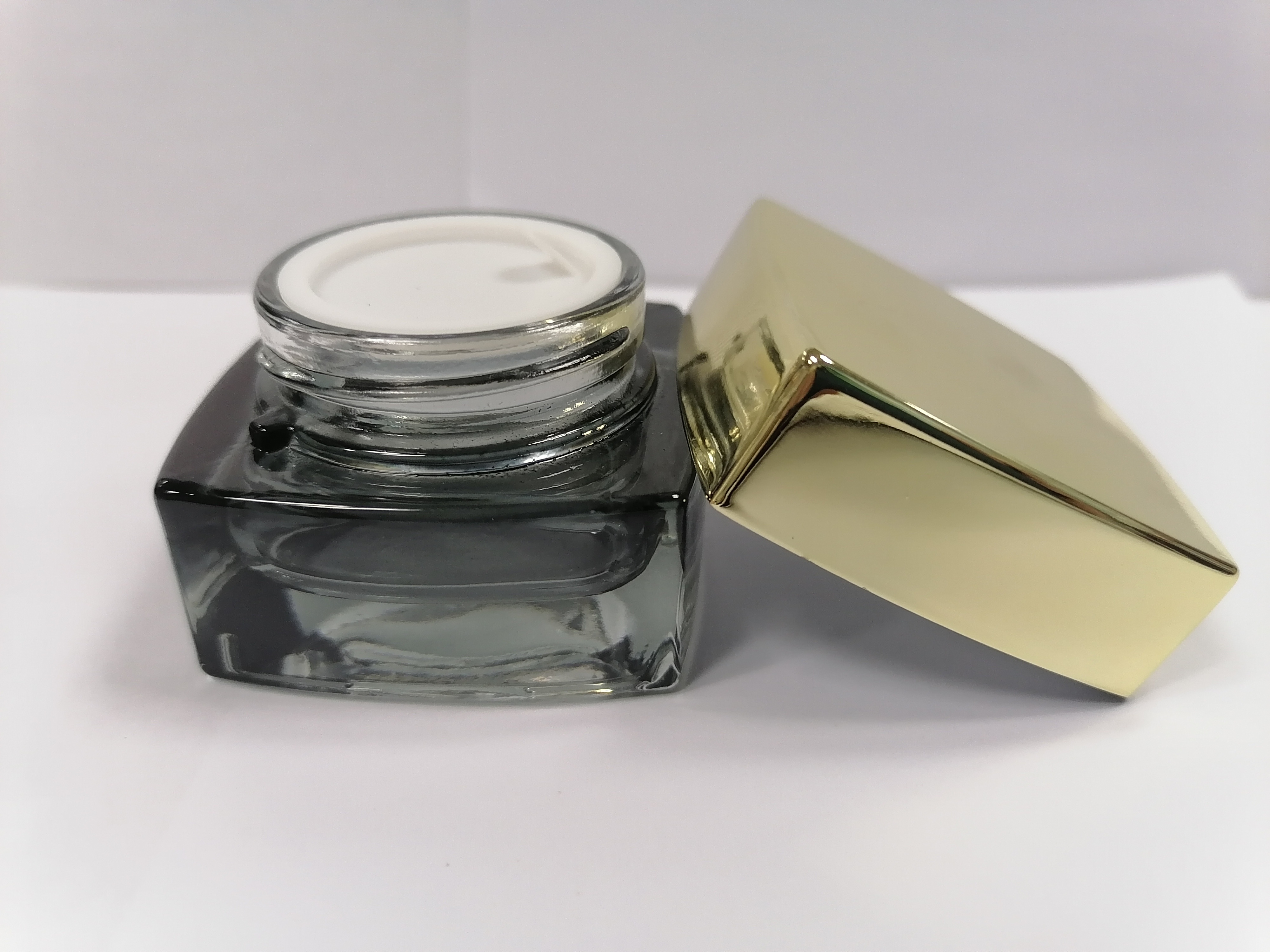 In Stock Glass Jar Manufacturers 20g 50g 40ml 100ml 120ml Empty Cosmetic Cream Jar Glass square