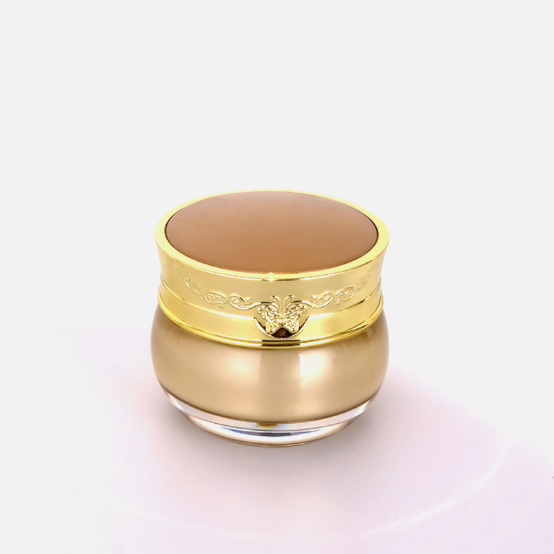 In Stock Hot-Selling 15g Cosmetic White Acrylic Cream Jar with Silver Lid