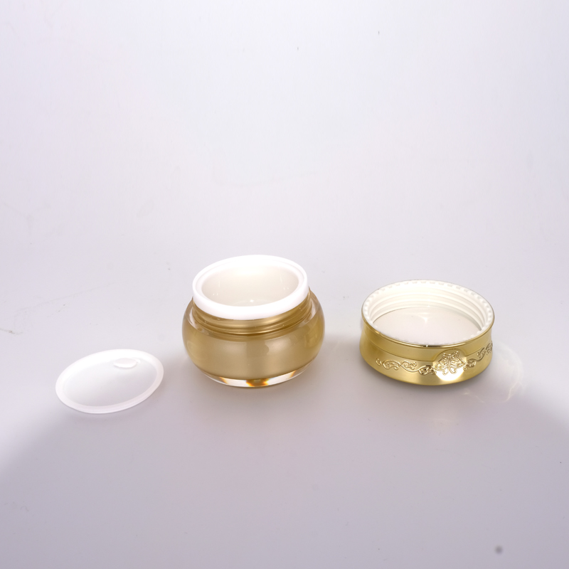 In Stock Hot-Selling 15g Cosmetic White Acrylic Cream Jar with Silver Lid