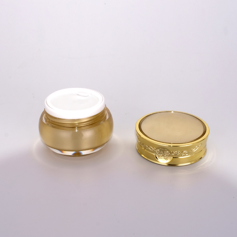 In Stock Hot-Selling 15g Cosmetic White Acrylic Cream Jar with Silver Lid