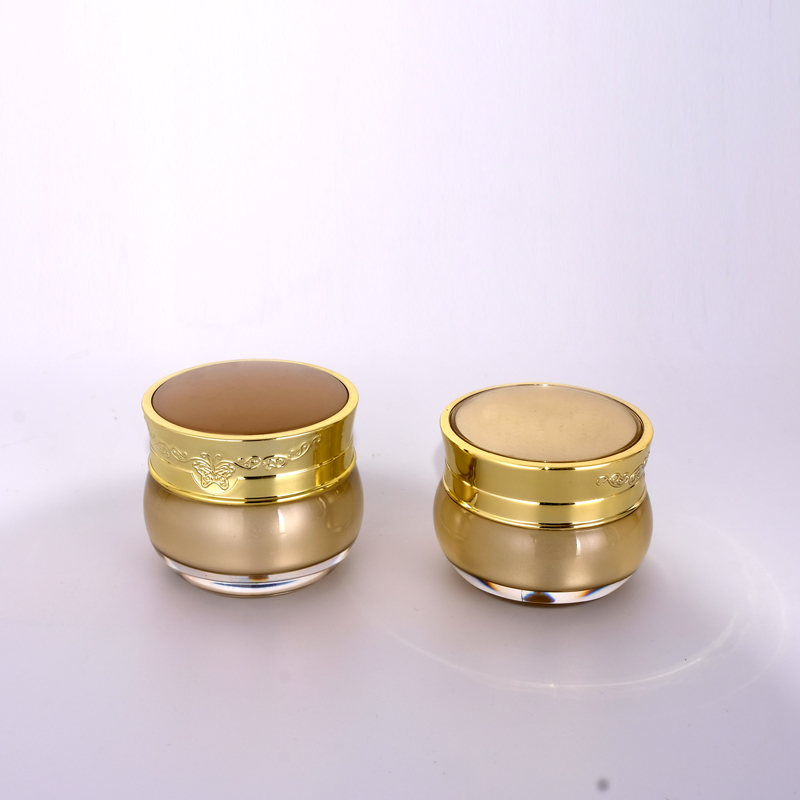 In Stock Hot-Selling 15g Cosmetic White Acrylic Cream Jar with Silver Lid