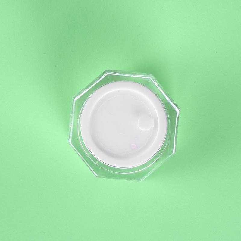 In Stock Luxury Rose 30g Clear Cosmetic Packaging Acrylic Cream Jar with Red Rose Lid