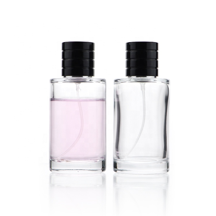 In Stock Luxury Round Clear Glass Perfume Spray Bottle 100ml