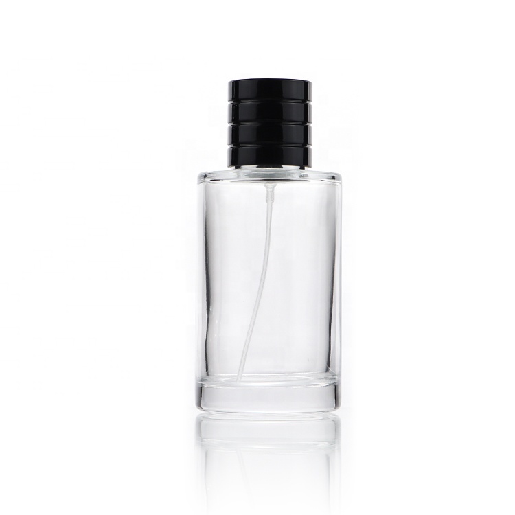 In Stock Luxury Round Clear Glass Perfume Spray Bottle 100ml