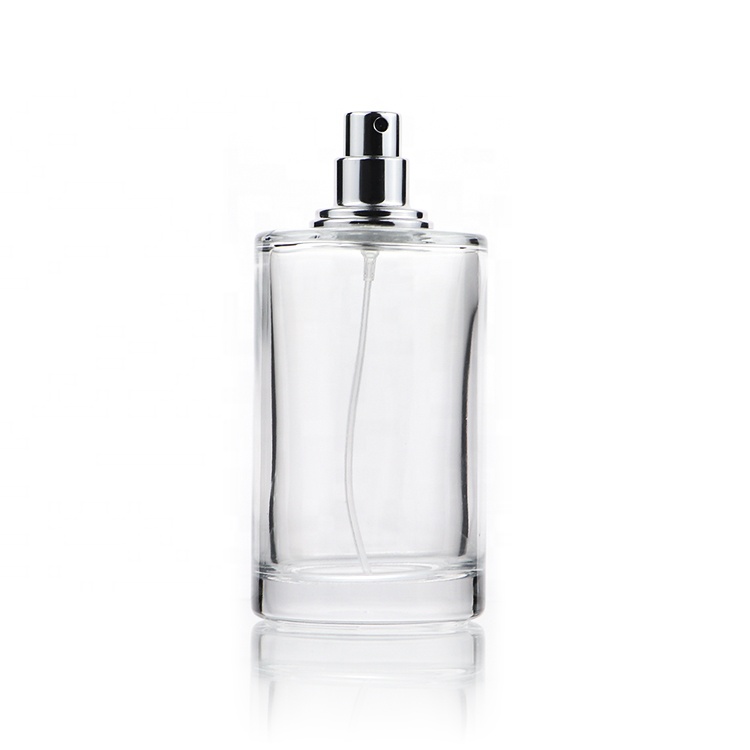 In Stock Luxury Round Clear Glass Perfume Spray Bottle 100ml
