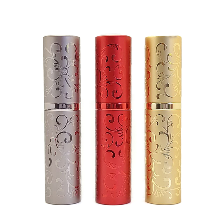 In Stock Mini Travel Perfume Atomizer Empty 10 ml 15ml Reusable Printed Aluminum Perfume Bottles