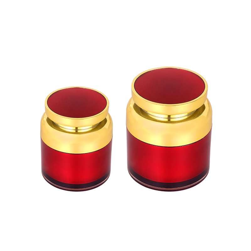 In Stock Wholesale Cosmetic Packaging 30g 50g White Red Acrylic Cosmetic Cream Jar for Skin Care Product