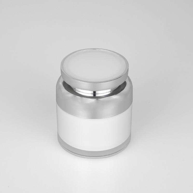 In Stock Wholesale Cosmetic Packaging 30g 50g White Red Acrylic Cosmetic Cream Jar for Skin Care Product