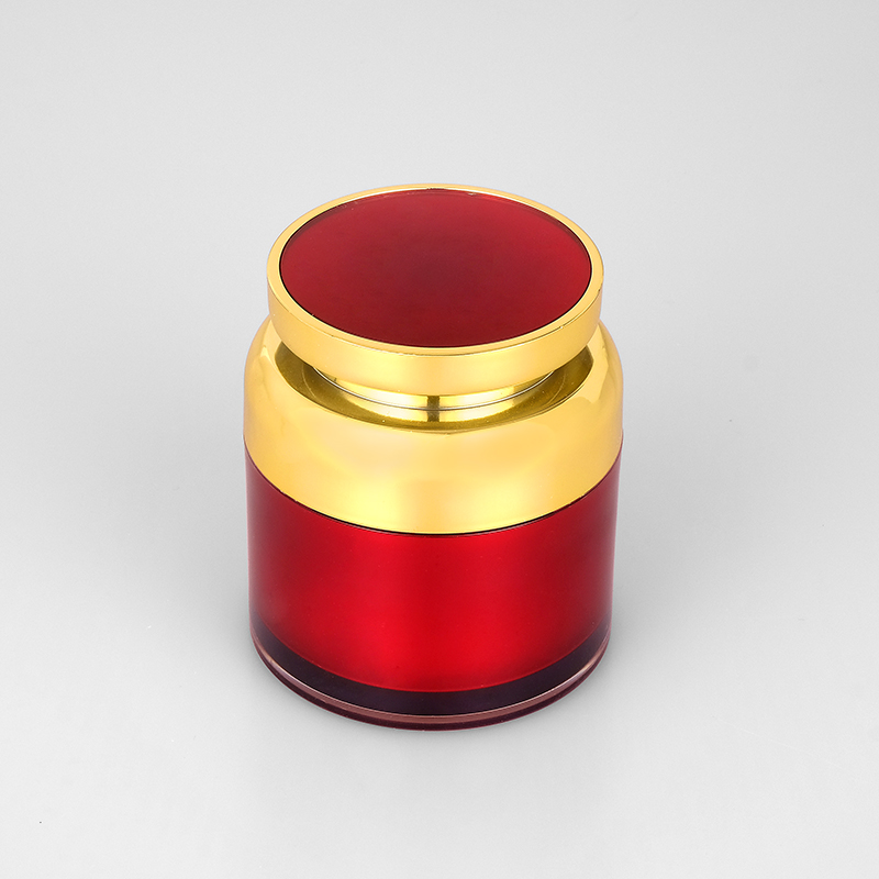 In Stock Wholesale Cosmetic Packaging 30g 50g White Red Acrylic Cosmetic Cream Jar for Skin Care Product