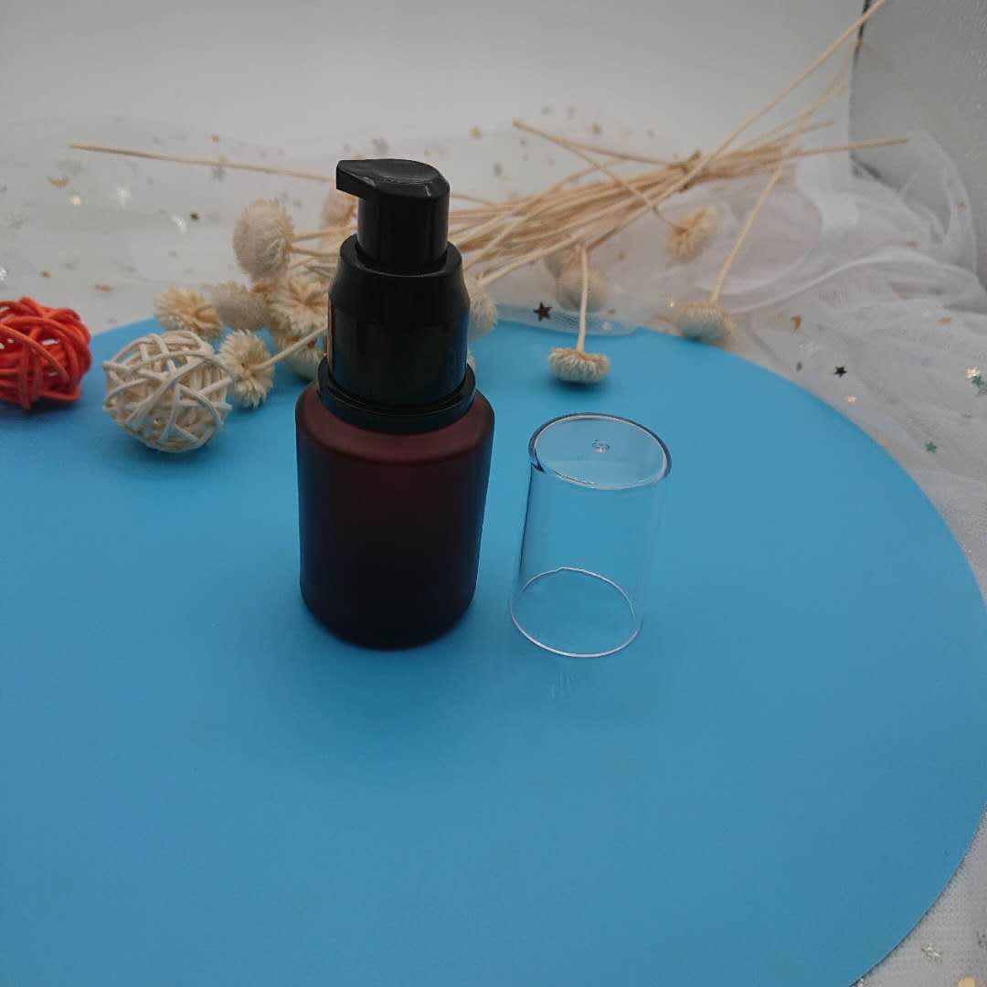 In Stock facial cream 15ml 30ml sloping shoulder lotion pump glass bottle