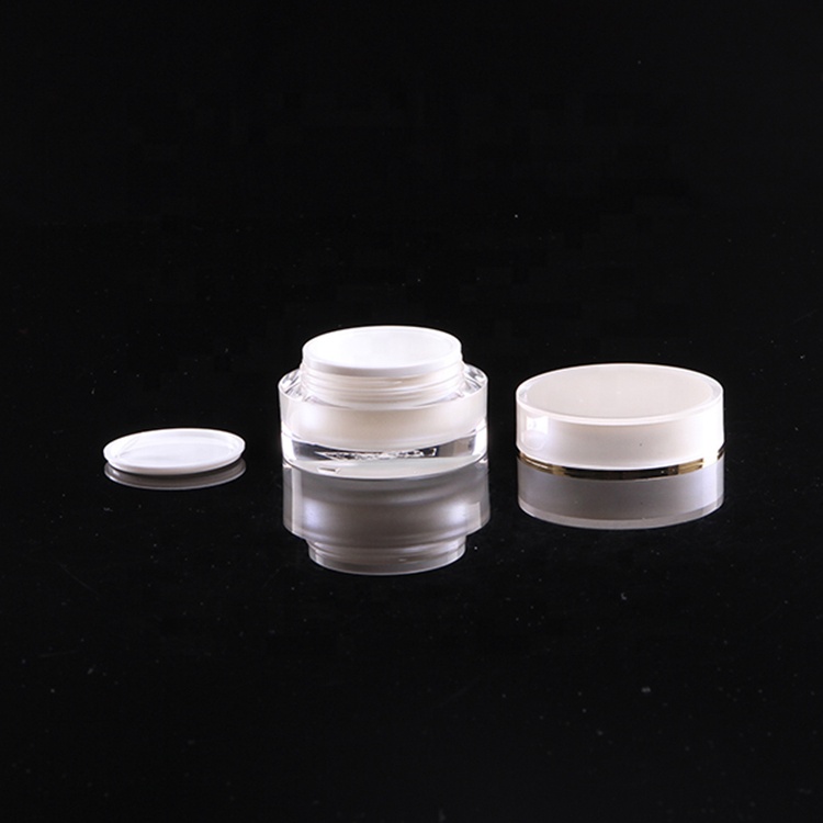 In Stock plastic acrylic empty cream jar container for skin care cosmetic jar 50ml