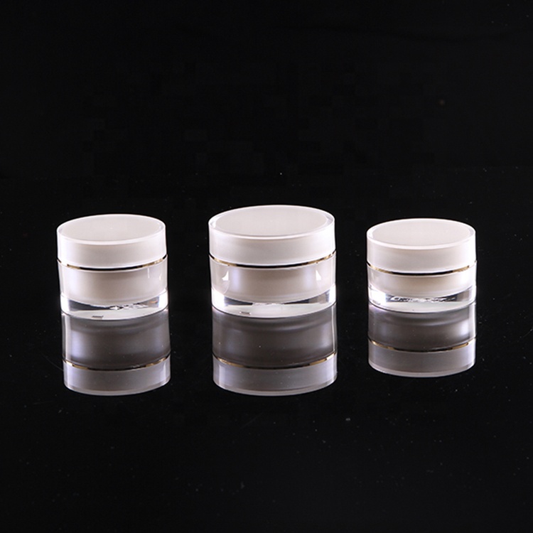 In Stock plastic acrylic empty cream jar container for skin care cosmetic jar 50ml