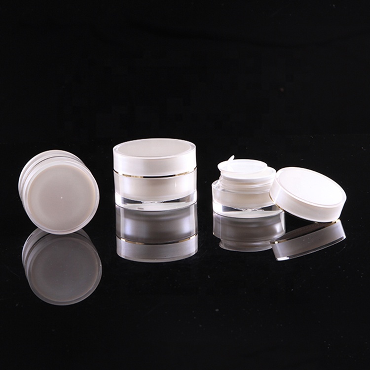In Stock plastic acrylic empty cream jar container for skin care cosmetic jar 50ml
