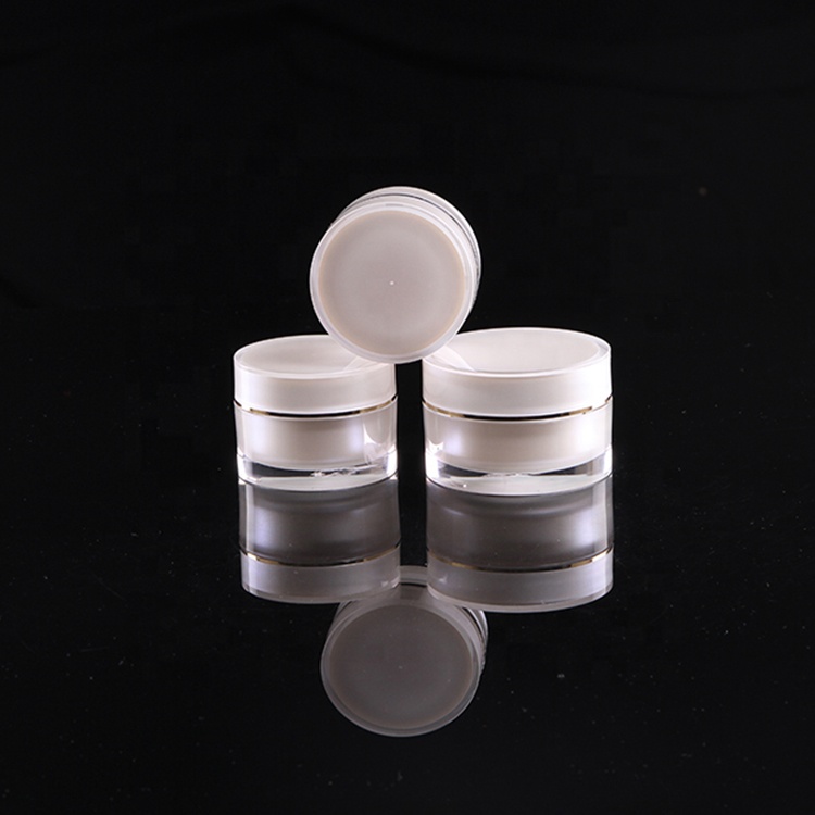 In Stock plastic acrylic empty cream jar container for skin care cosmetic jar 50ml