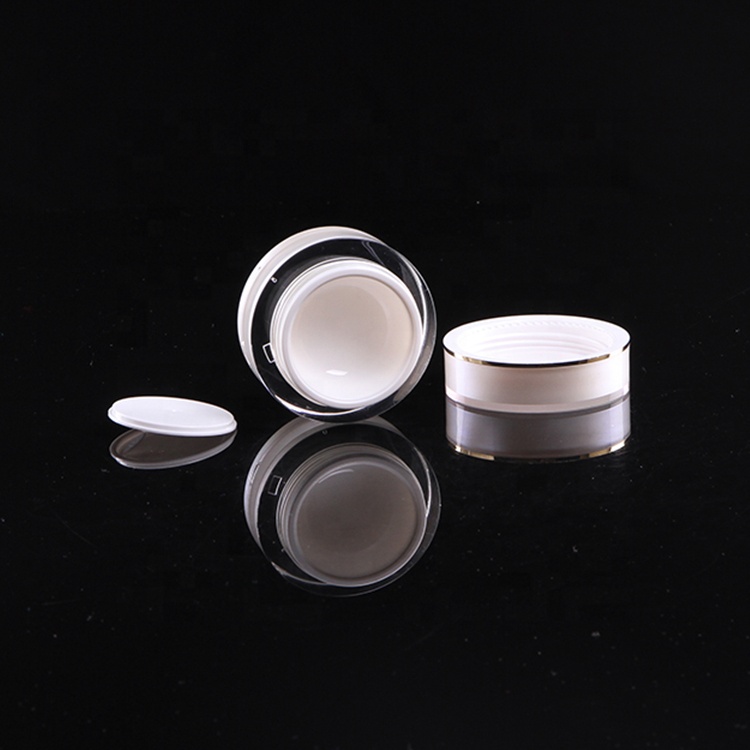 In Stock plastic acrylic empty cream jar container for skin care cosmetic jar 50ml
