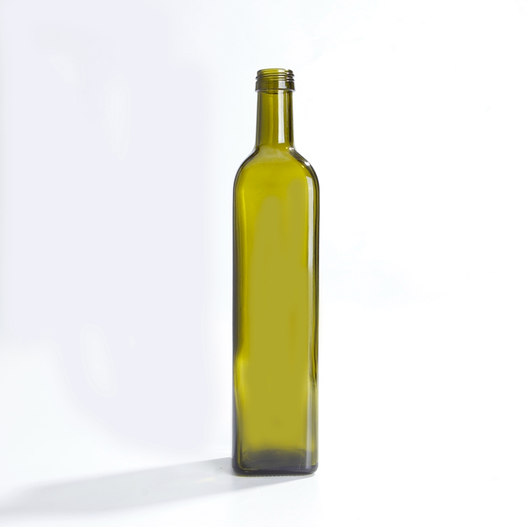In Stocked 500ml Dark Green Brown Round Square Marasca Olive Oil Glass Bottles