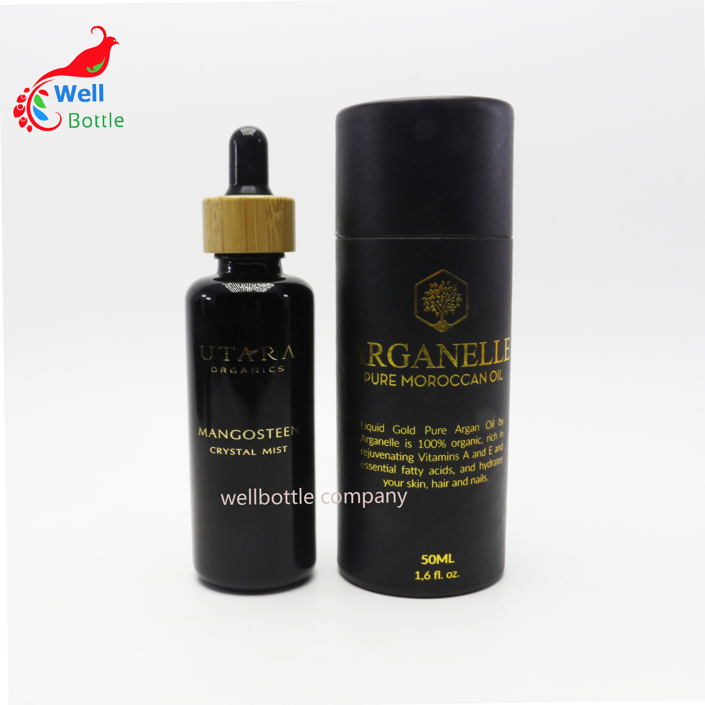 In sotck black violet uv glass bottle roll on bottles 10ml oil roller bottles DV314E