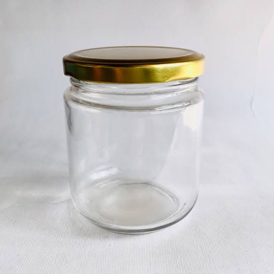 In stock 1 oz,5ml,10ml,15ml,20ml glass clear nest honey jar with metal lid